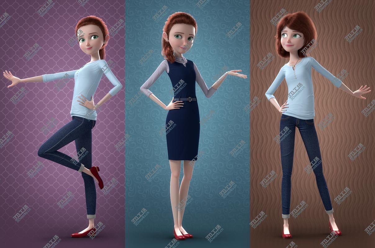 images/goods_img/20210113/Cartoon Family Rigged V5 3D model/3.jpg